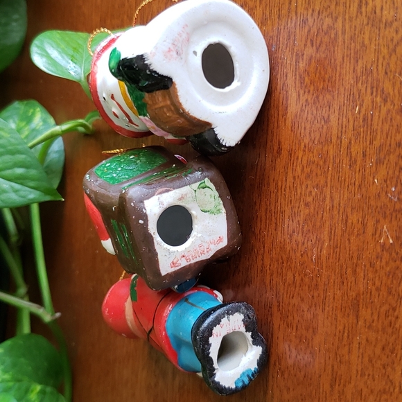 Vintage set Lot of 7 Ornaments Santa Toy soldier mouse snowman - Picture 8 of 16